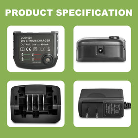 JYJZPB LCS1620 battery charger LED indicator shows charging and full status.