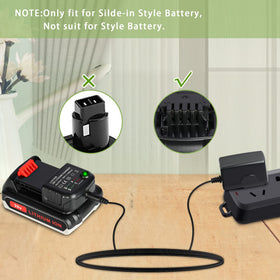 JYJZPB LCS1620 battery charger packaging confirms contents and warranty.
