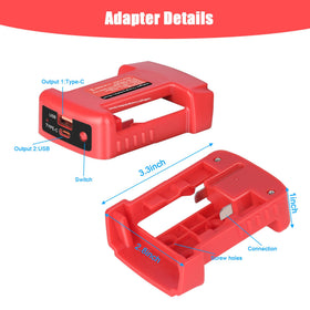 JYJZPB Milwaukee 18V adapter perforation design enables belt carry