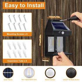 Jyoiat solar wall light night illumination providing dusk to dawn visibility