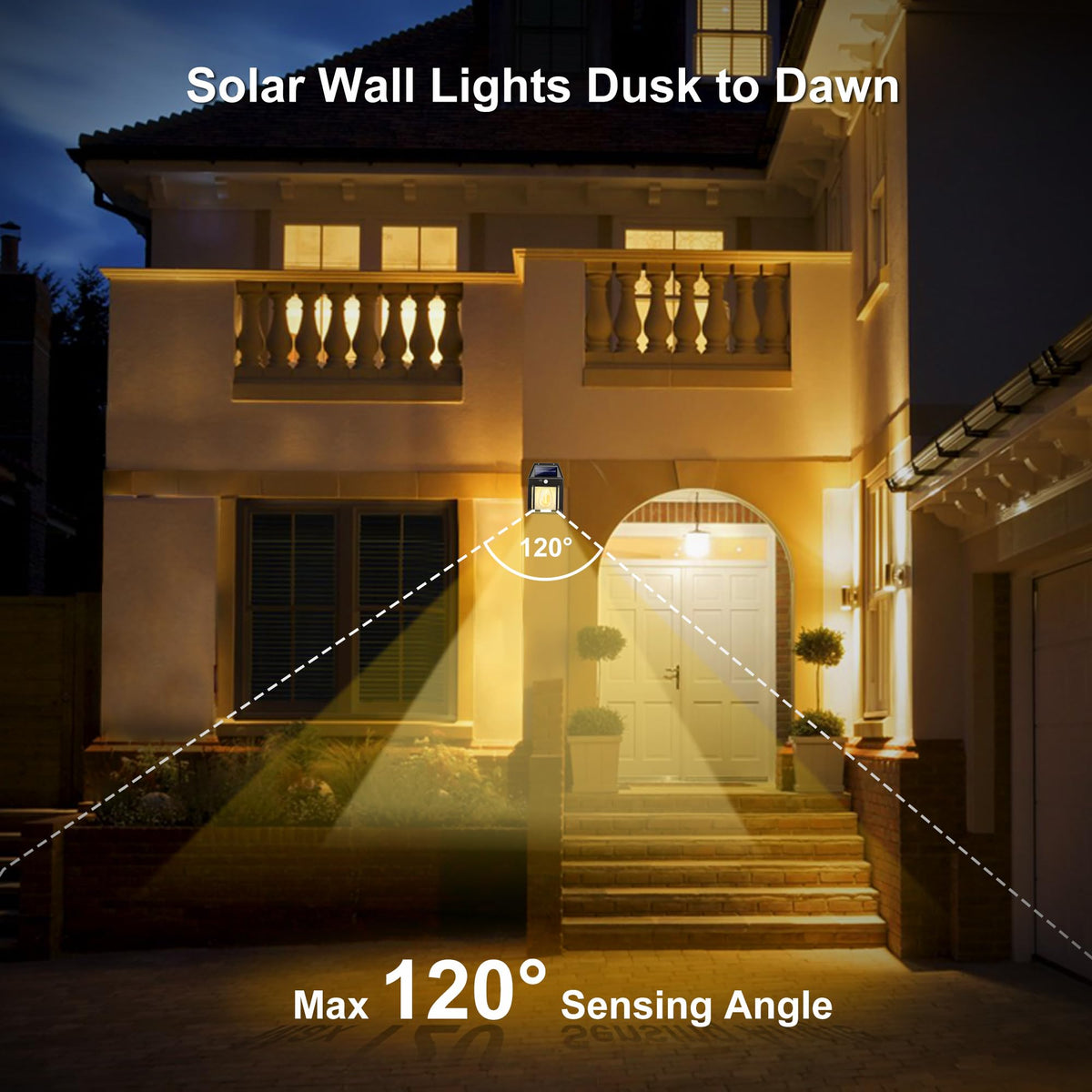 Jyoiat outdoor solar wall light wall mount demonstrating secure installation