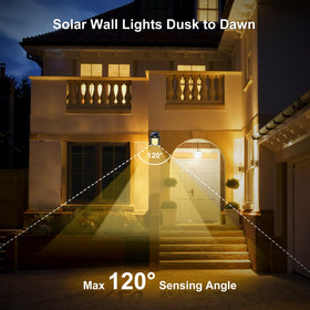 Jyoiat outdoor solar wall light wall mount demonstrating secure installation
