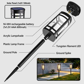 Jyoiat warm white glow enhances yard decor and safety