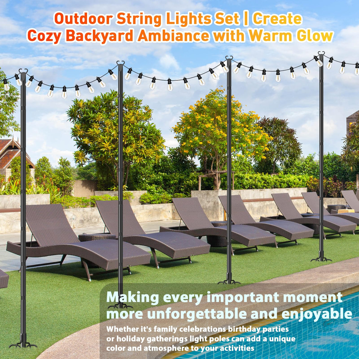 JYTOBN ground and deck mounting for versatile surfaces