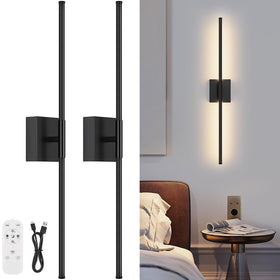 JZEKVN battery-operated wall sconce with remote control for easy long-range lighting.