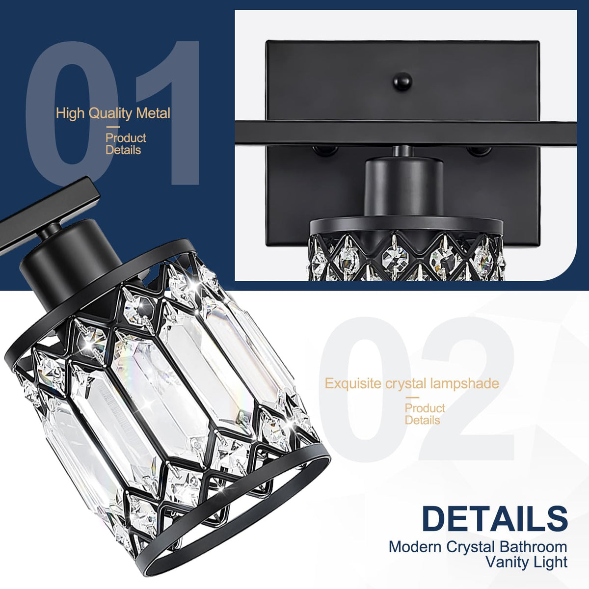 Black metal wall mount from JZEKVN displaying modern design