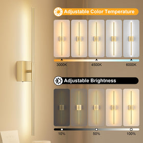 JZEKVN dimmable wall sconce displaying 3000K warm light for reading