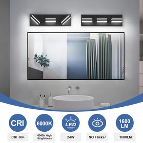 JZEKVN hardwired bathroom light with mounting plate for clean install