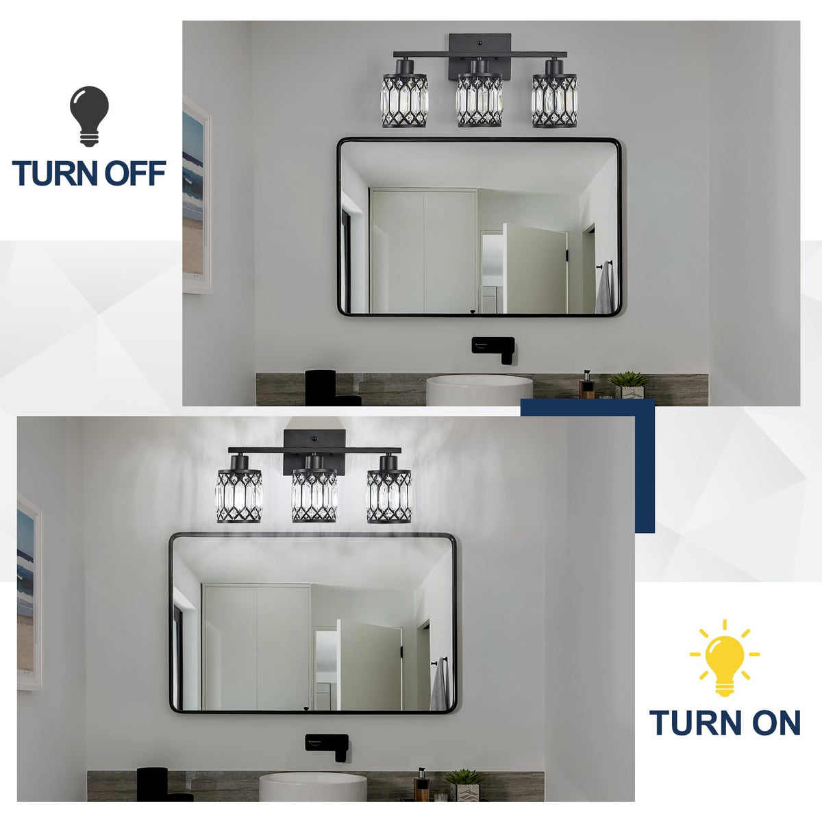 Removable crystal lampshades of JZEKVN fixture for easy cleaning