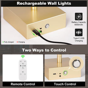 JZEKVN wireless installation wall sconce demonstrating easy setup