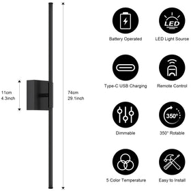 JZEKVN wall sconce includes USB charging port for quick recharging between uses.