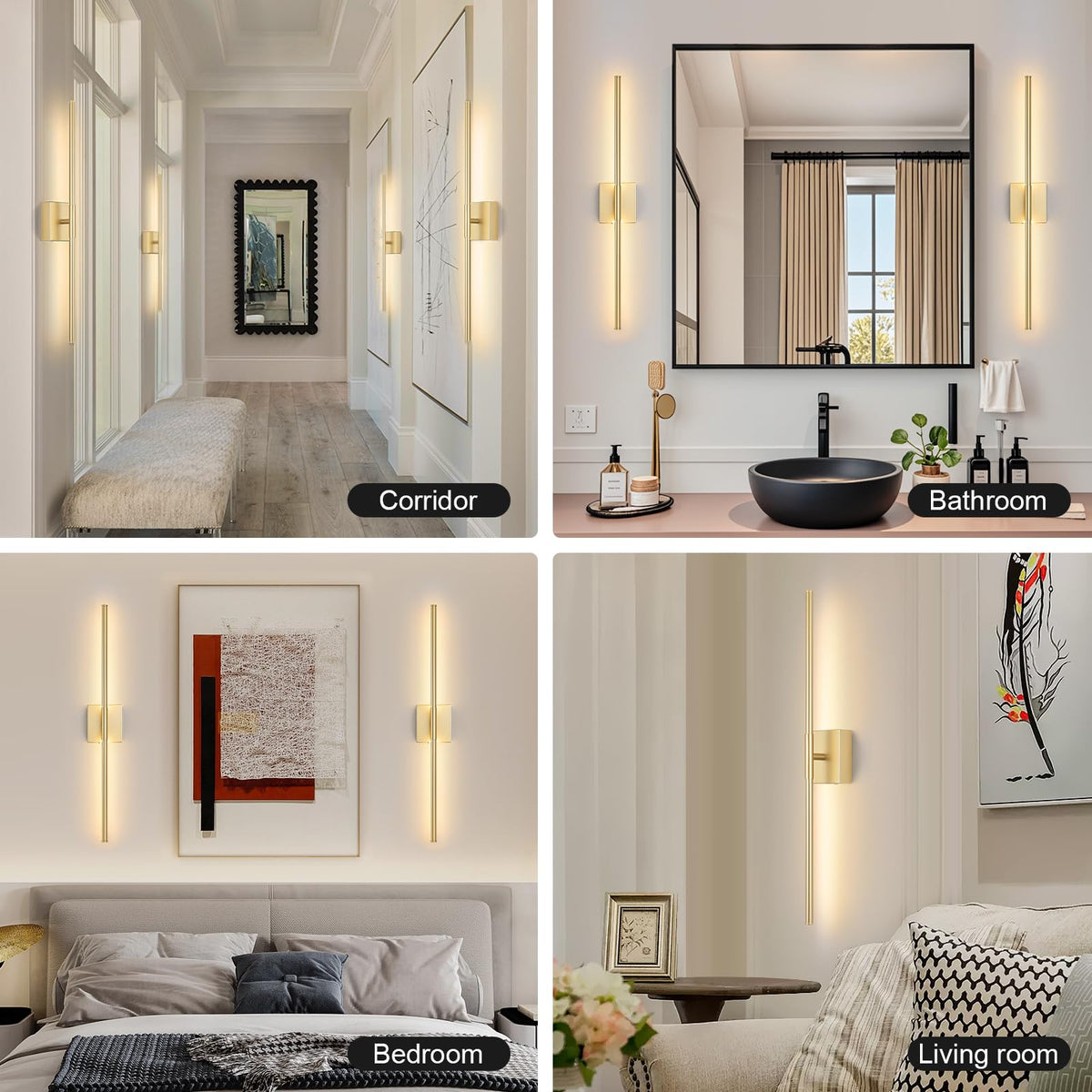 JZEKVN wall sconce installation shown without hard wiring