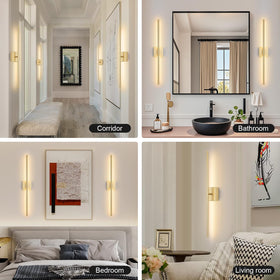 JZEKVN wall sconce installation shown without hard wiring