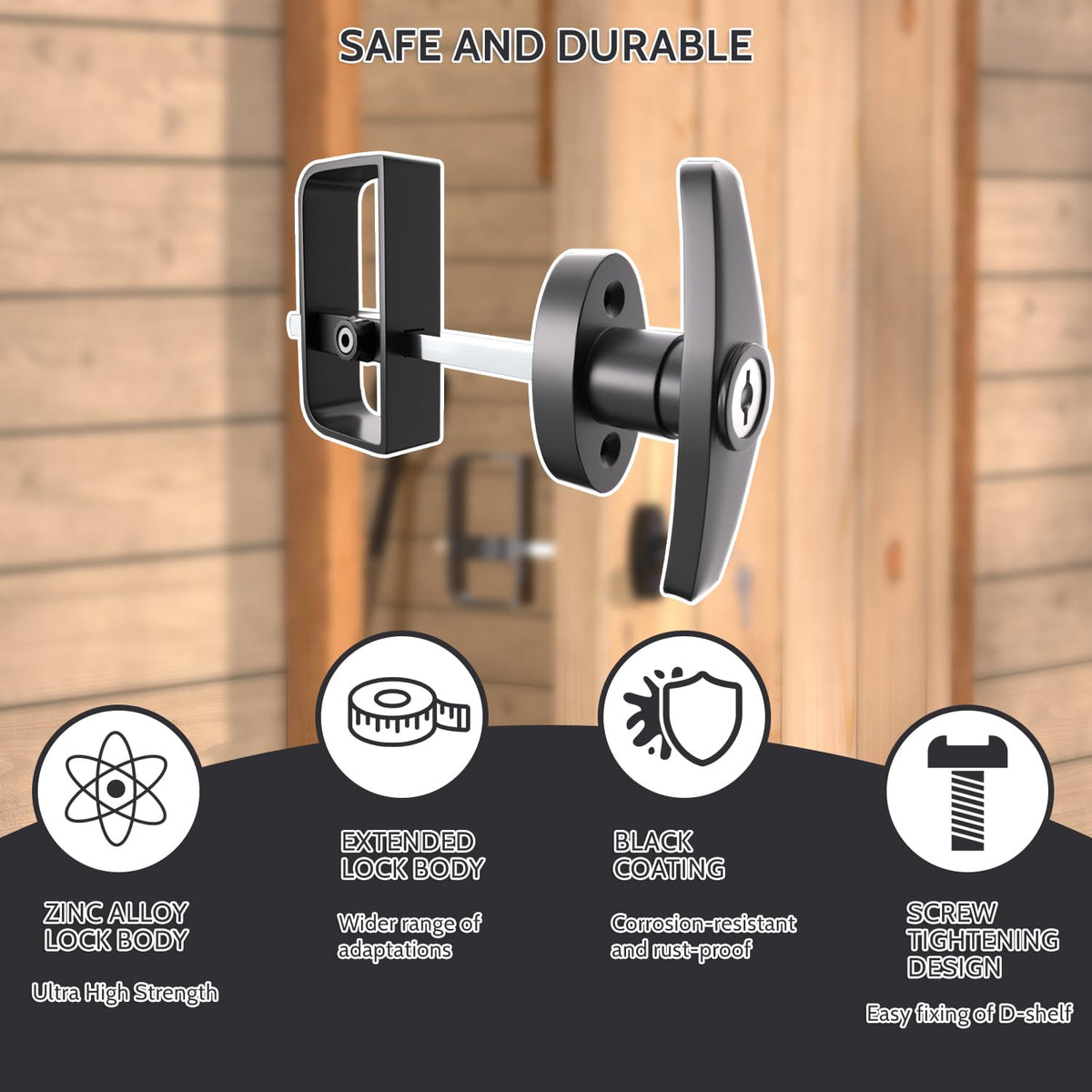 JZVXX shed lock included Allen wrench speeds installation