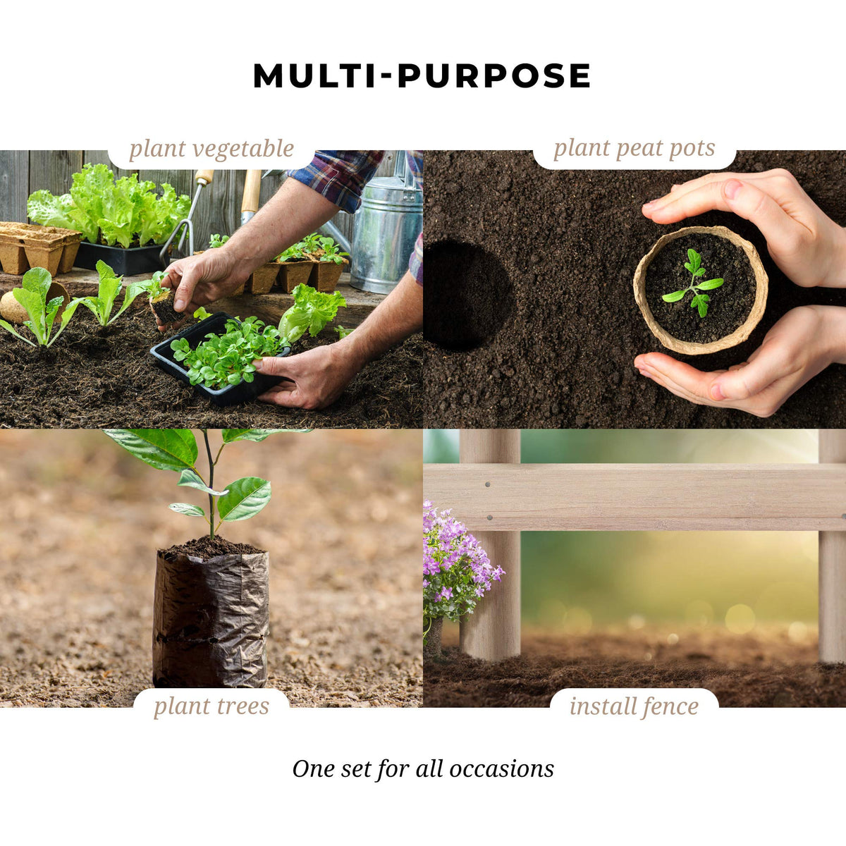 K-Brands auger digs holes for fence posts, umbrellas, and garden projects.
