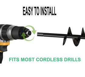 K-Brands 15-inch auger bit powers deeper holes for posts and trees.