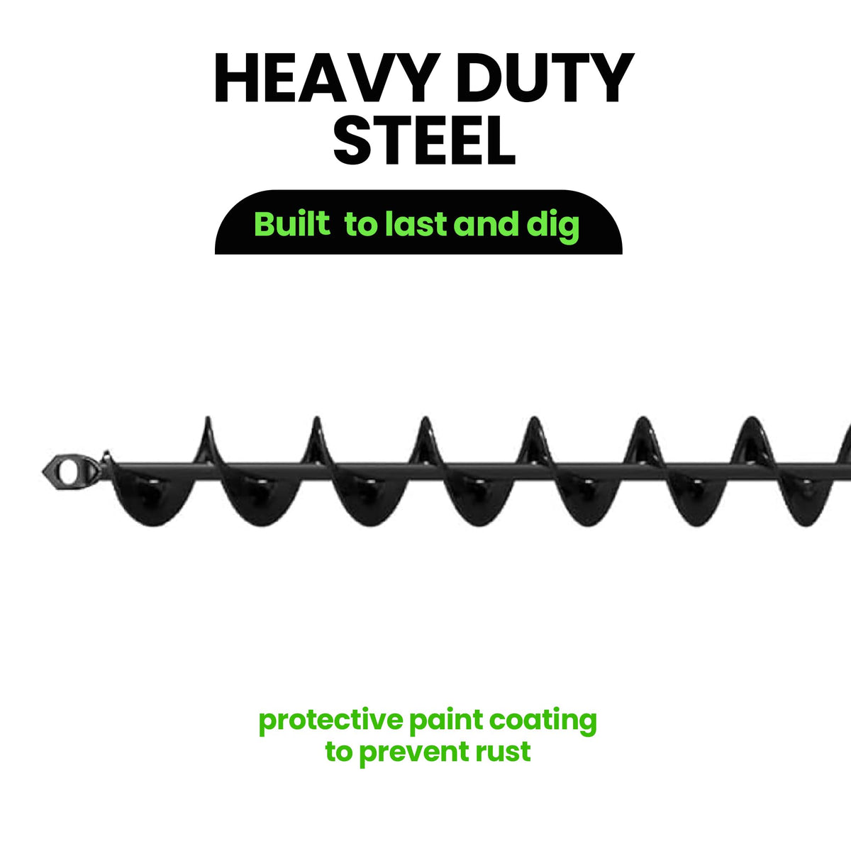 K-Brands auger drill bit 32in digs fencepost holes with reduced back strain.