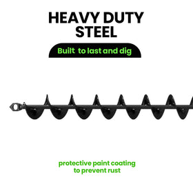 K-Brands auger drill bit 32in digs fencepost holes with reduced back strain.