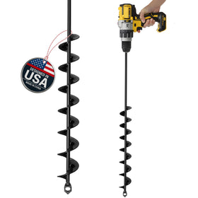 K-Brands auger drill bit 32in creates clean postholes for fences and posts.