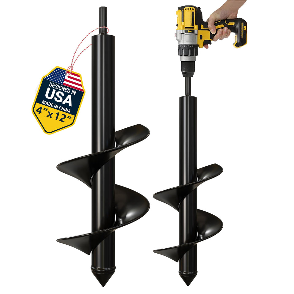 K-Brands auger drill bit 4x12-inch overview for easy yard digging