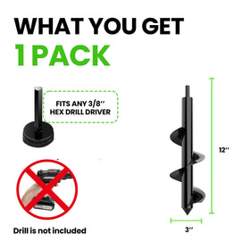 K-Brands auger drill bit for bulbs-digging delivers clean holes.