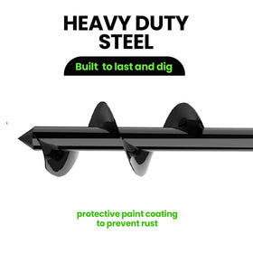 K-Brands auger drill bit-ground-light-hole enables precise soil cuts.