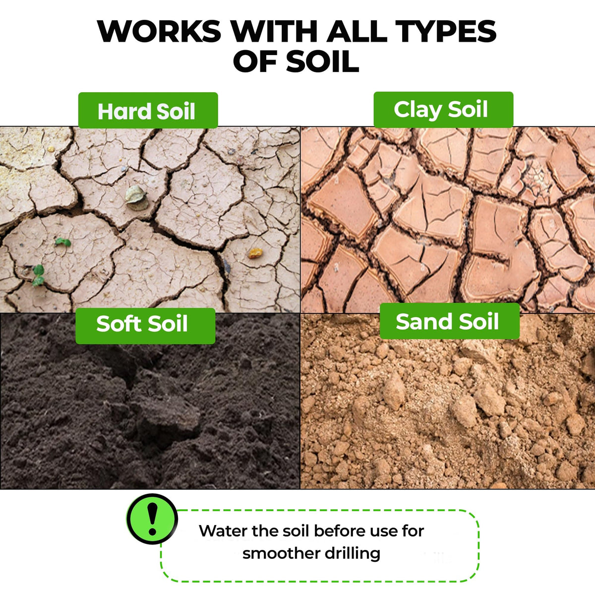 Garden bulbs and bed planting shown with K-Brands auger.