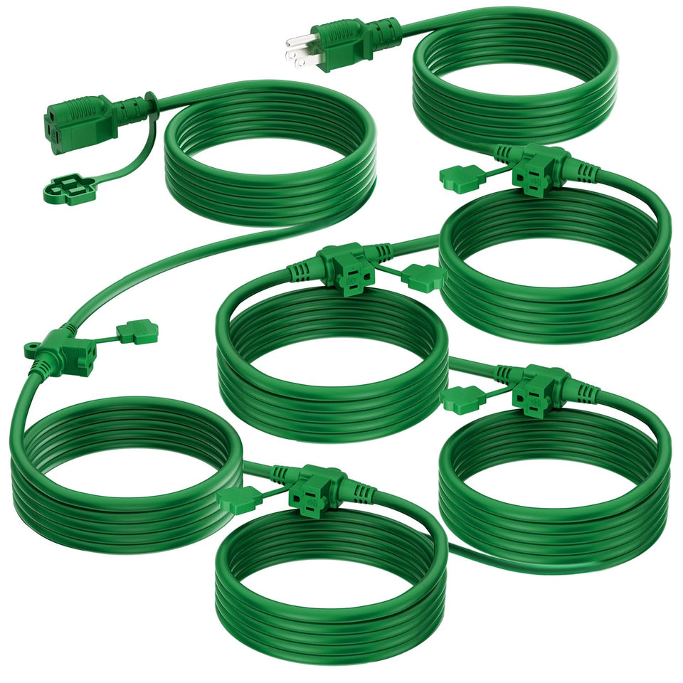 K KASONIC outdoor extension cord with 50 ft reach and six outlets for versatile power access.