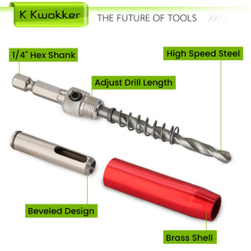K Kwokker VIX bit 11-64 inch for larger countersinks