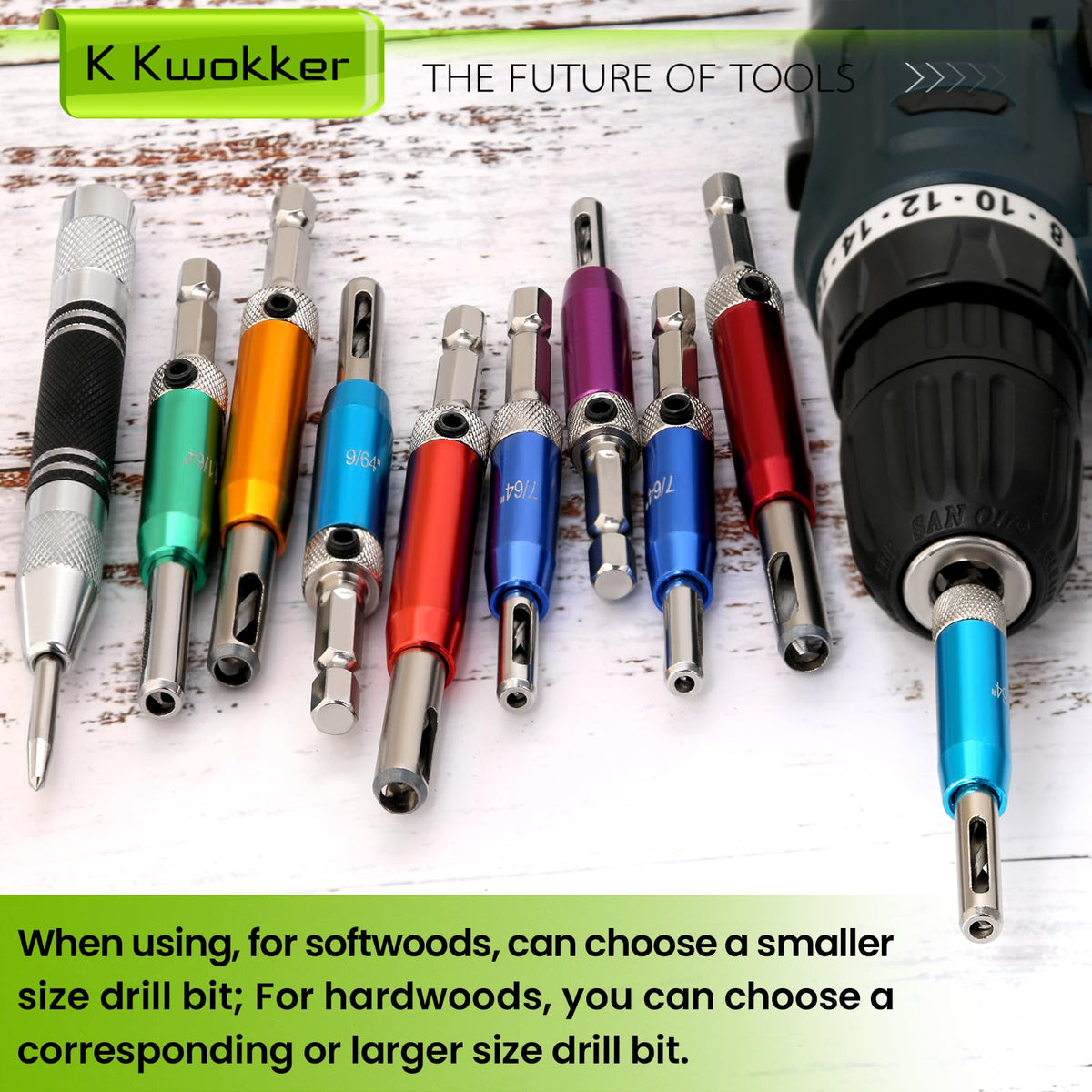 K Kwokker Vix bit 7-64 for clean openings and minimal off center risk