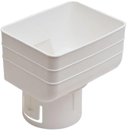 K-TEC Gutter Supply downspout adapter linking 3x4 tile to 3-inch drain for a clean fit.