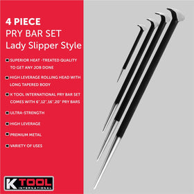 K Tool International 71600 ergonomic pry bar supports steady alignment work.