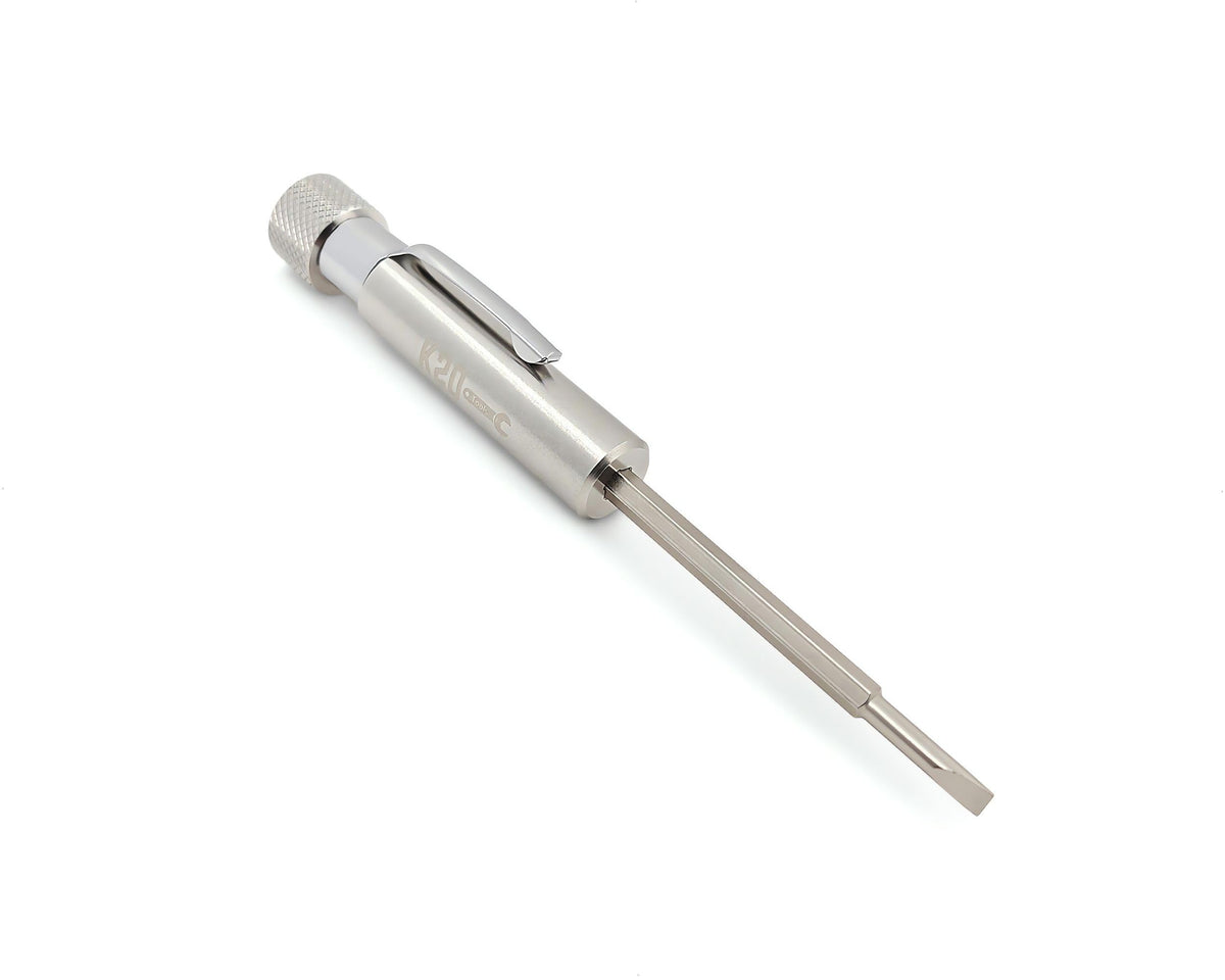 K20 Tools stainless steel pocket screwdriver with durable construction
