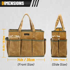 Kaaltisy tote featuring 10 external pockets for quick tool access.