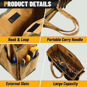 Durable waxed canvas material close-up showing abrasion resistance.
