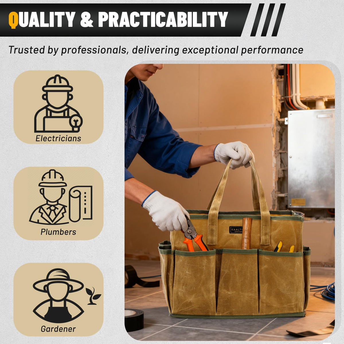 Reinforced stitching detail demonstrates long-lasting construction.