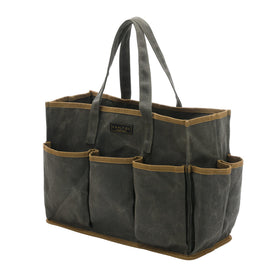 Kaaltisy Tool Tote Bag with durable waxed canvas exterior for tough job sites