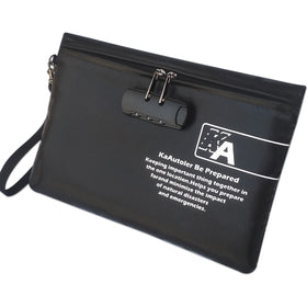 KaAutoler fireproof money bag with zipper closure protects valuables from heat.