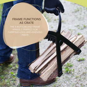 KABIN Kindle Quick Log Splitter all-weather coating resists rust outdoors.