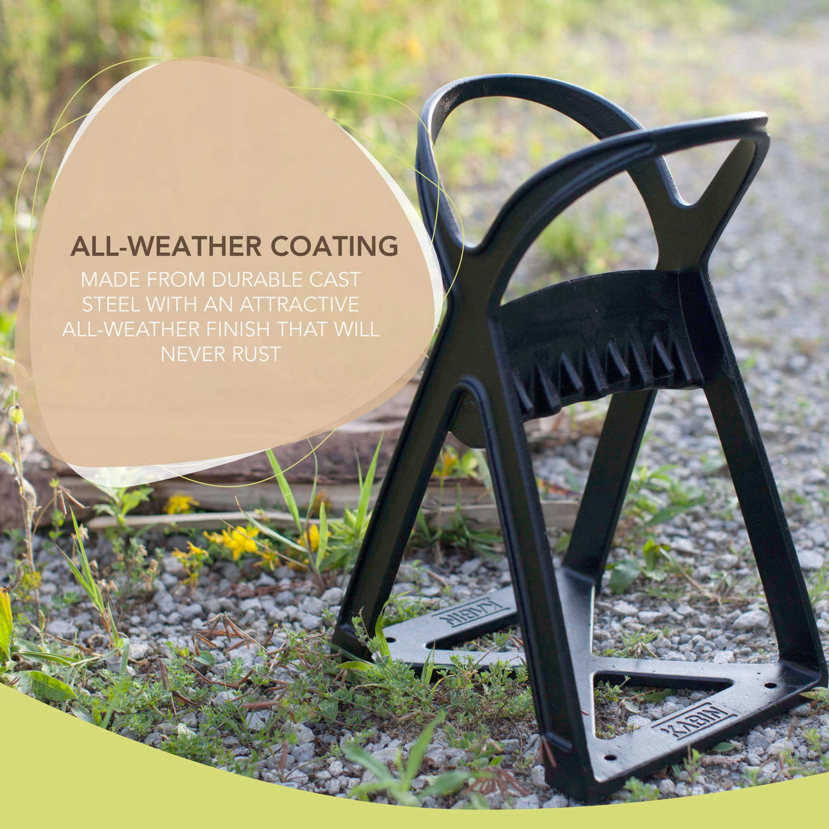 KABIN Kindle Quick Log Splitter cast steel body delivers durability.