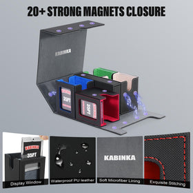 Kabinka card deck box magnetic-lid keeps decks secure during transport.