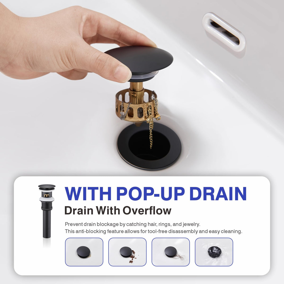 Kablle faucet supports 360-degree rotation for flexible reach.