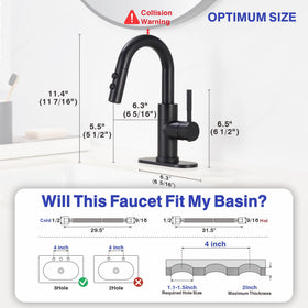 Kablle faucet with stainless steel body resists corrosion and cleans easily.
