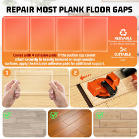 KABMEZHC Floor Gap Repair Tool four reusable sticky pads for textured surfaces