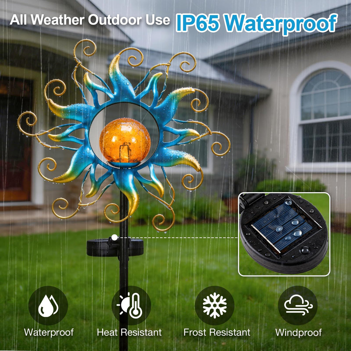 Kacux warm glow garden solar light creates soft nighttime ambiance