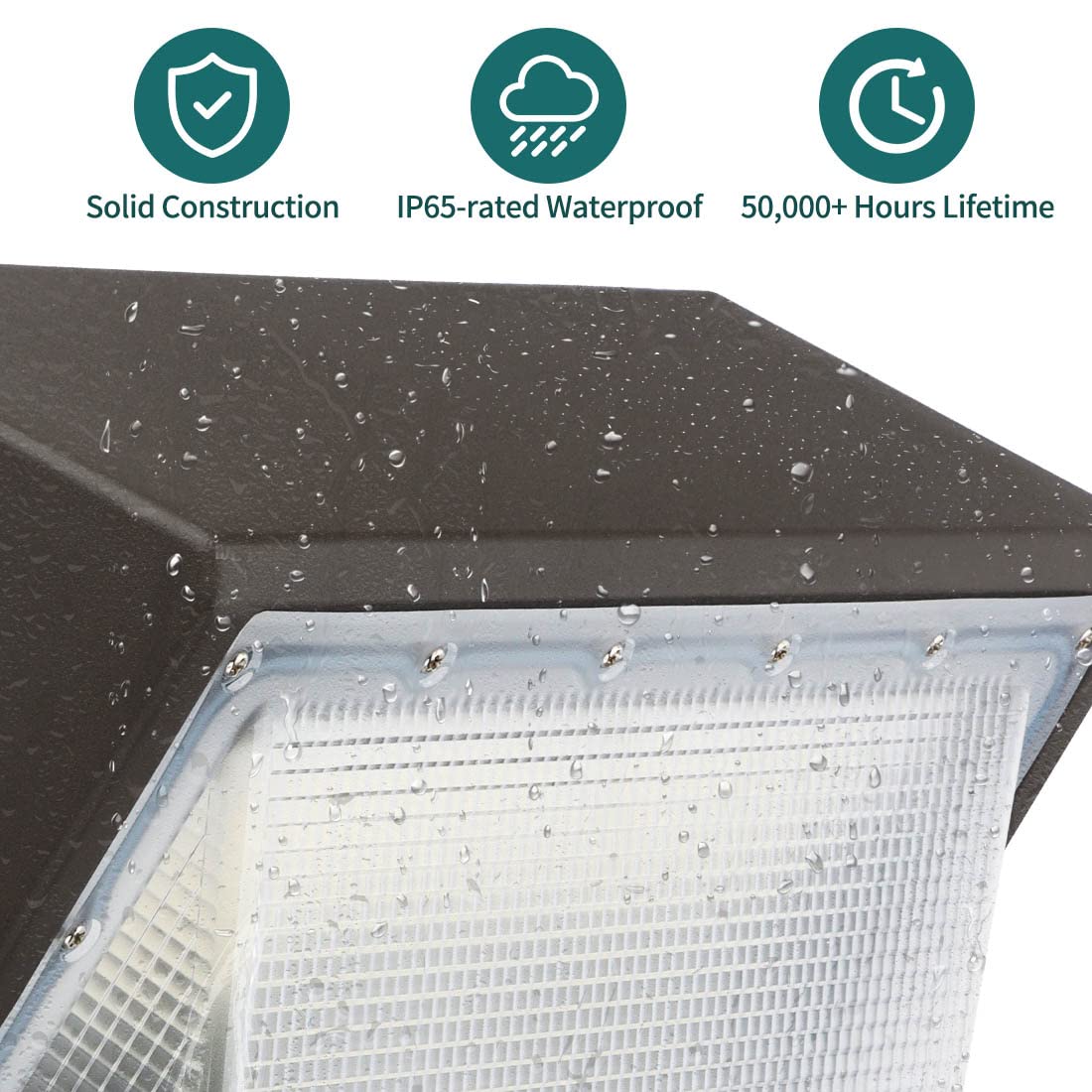 Kadision LED Wall Pack mounted outdoors for perimeter lighting.