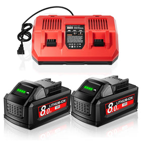 kaejil 8.0Ah M18 battery pack front view for extended tool runtime.