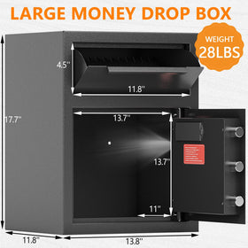 KAER 2.0 CUB spacious interior supports cash slips and checks.