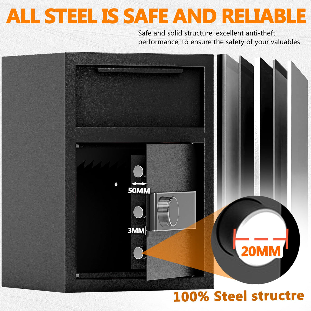 KAER 2.0 CUB wall mounting keeps safe securely concealed in any setting.