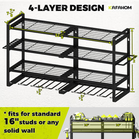 KAFAHOM side holders keep hammer, pliers, and screwdrivers within reach.